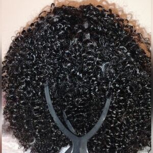 Natural Black Curly Wig 16"